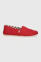 Espadrilky Toms Alpargata červená barva