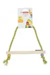 Houpačka pro ptáky dřevěná s provazem 27cm Zolux