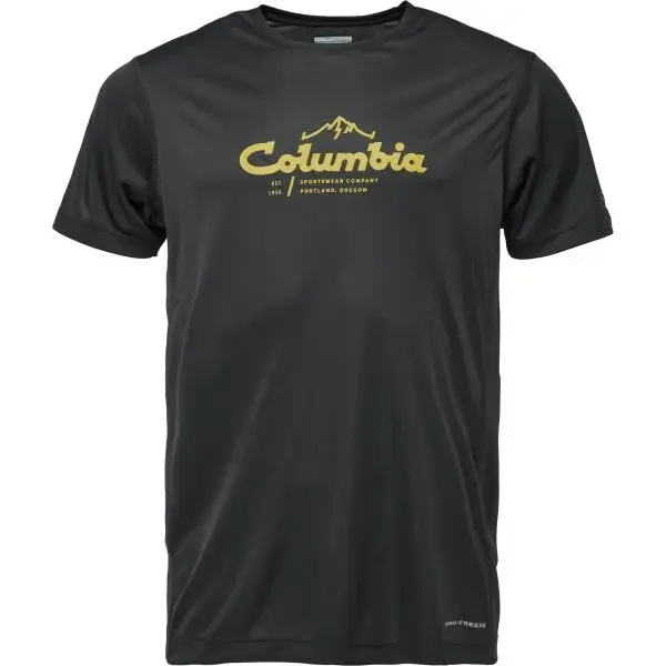 Columbia ZERO RULES LIGHT SS GRAPHIC CREW Pánské triko, černá, velikost