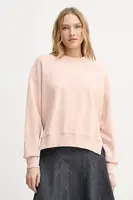 Bavlněná mikina Marc O'Polo dámská, růžová barva, s aplikací, 502407354033