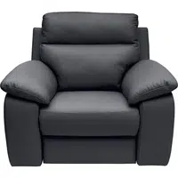 Celina Home KŘESLO UŠÁK, kůže, tmavě modrá