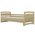 Posteľ Tosia s prístelkou 80x200 prírodná, nelakovaná