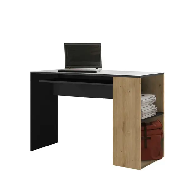 PSACÍ STŮL, barvy grafitu, dub artisan, 113.9/75,5/50 cm