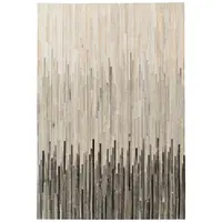 KOŽENÝ KOBEREC, 120/170 cm, krémová, černá