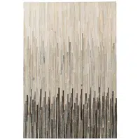 XXXL KOŽENÝ KOBEREC, 120/170 cm, krémová, černá
