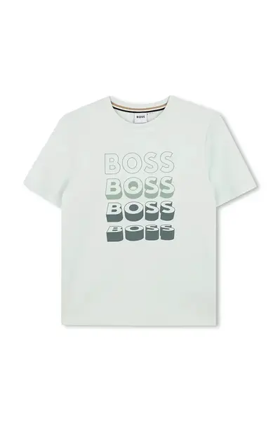 BOSS  Dětské bavlněné tričko