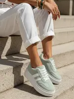 Dámske nízke tenisky v mentolovej farbe