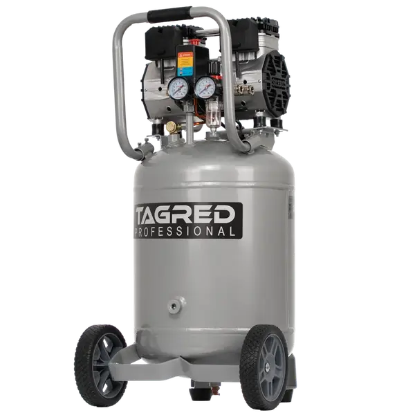 Bezolejový vertikální kompresor s odlučovačem 50l, 230 V, 2 písty, 8 BAR - TAGRED
