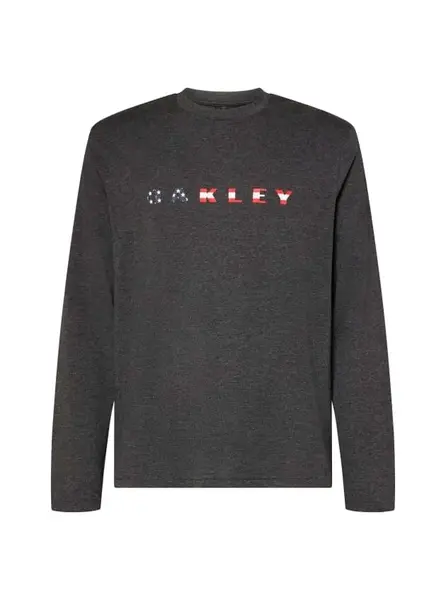 Oakley pánské tričko Bark LS Dark Grey Heather | Šedá | Velikost XL | 100% bavlna