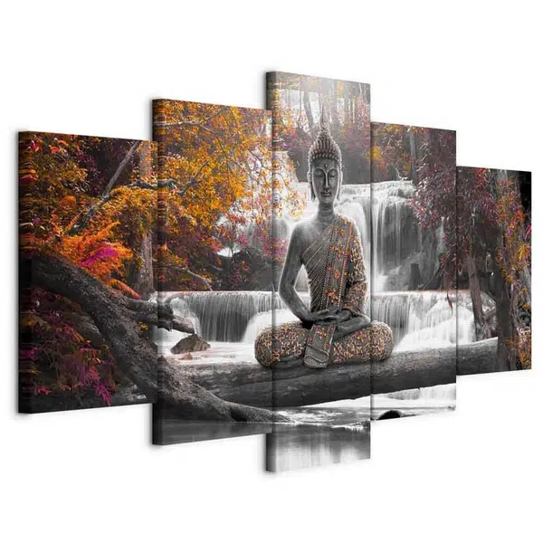 artgeist MALBA NA PLÁTNĚ, krajina a příroda, buddha, 200/100/1,2 cm