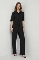 Overal Calvin Klein černá barva, s límečkem, K20K206919