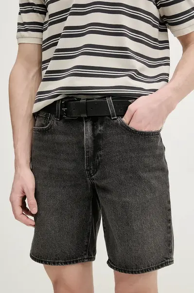 Džínové šortky Levi's pánské, šedá barva