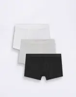 Organic Basics Premium Trunks 3-pack White / Hazy / Black L