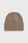 Kašmírová čepice Emporio Armani béžová barva, vlněná