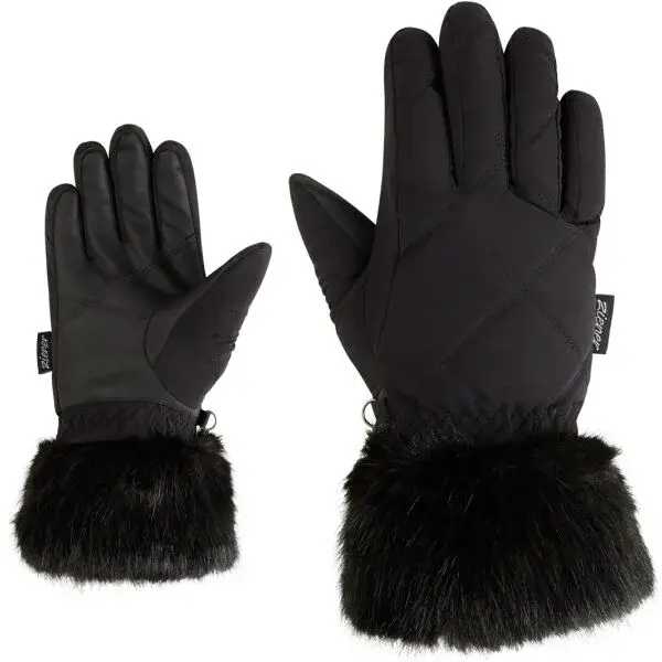 Ziener KWINZ-Z LADY Dámske lyžiarske rukavice, čierna, veľkosť