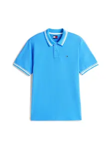 Tommy Jeans Tričko  neónovo modrá / biela