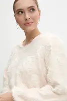 Halenka Answear.LAB dámská, béžová barva, s aplikací