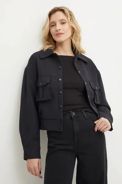 Bunda Answear.LAB dámská, tmavomodrá barva, přechodná