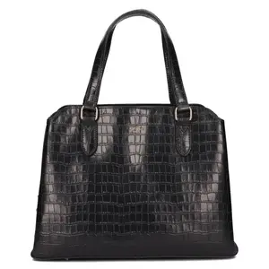 Elegantní dámská kožená kabelka Katana Tióna - černá