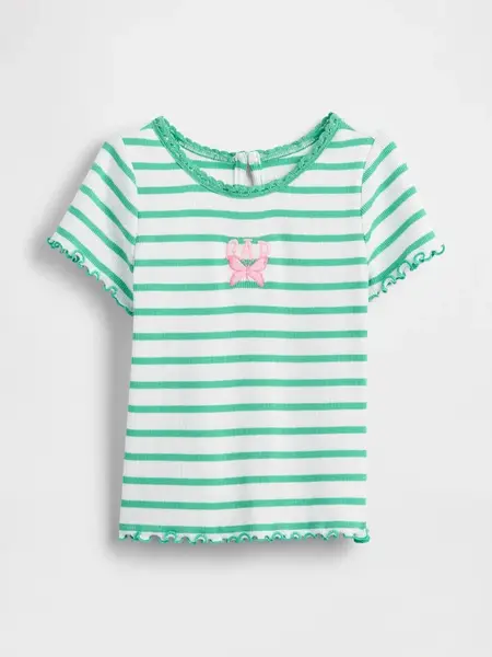 GAP dívčí žebrované tričko s logem