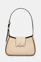 Kožená kabelka Karl Lagerfeld béžová barva, A1W30149