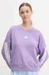 Mikina adidas Essentials dámská, fialová barva, s aplikací, JD5291