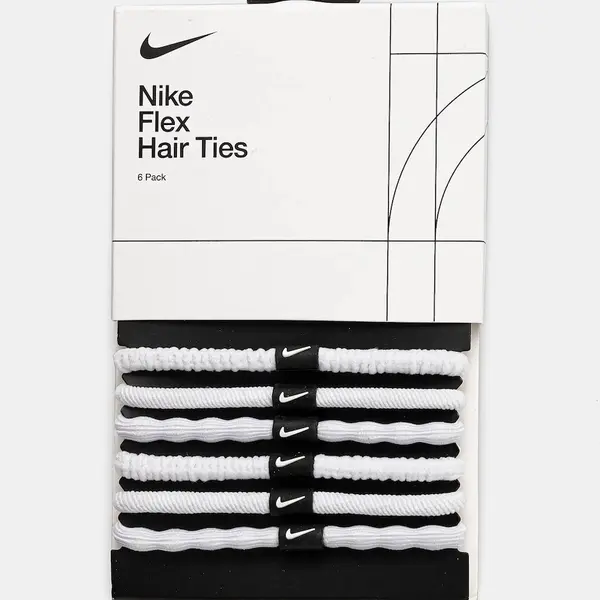 Vlasové gumičky Nike 6-pack bílá barva, N.100.9194.189.OS