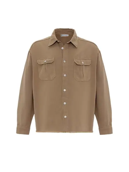 Dandalo Košeľa  hnedá melírovaná