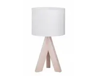 Stolná lampa Ging, biela látka%