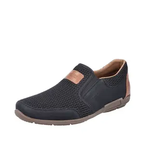 Rieker Slip-on obuv  svetlohnedá / čierna