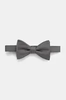 Hedvábný motýlek HUGO Bow tie dressy šedá barva, 50520667