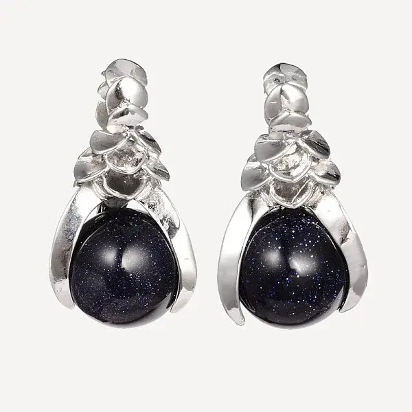 Synthetic Blue Goldstone Pendants