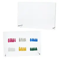 2Pcs Rectangle Acrylic Nail Art Display Board
