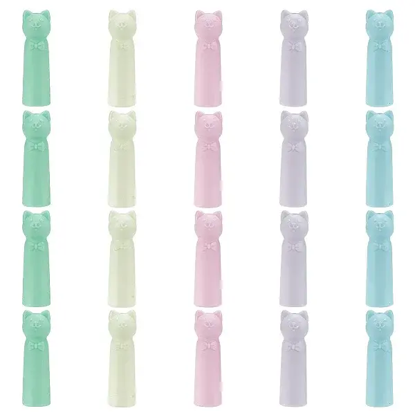 20Pcs 5 Colors Silicone Pencil Caps