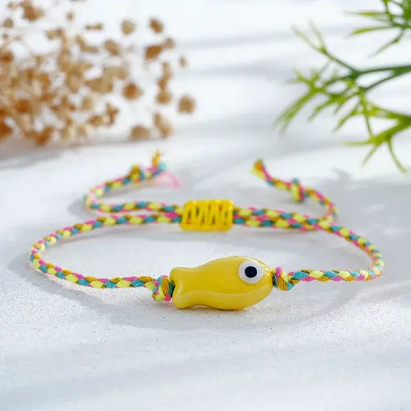 Handmade Porcelain Bead Adjustable Bracelets