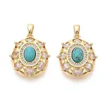 Dyed Synthetic Turquoise Pendants