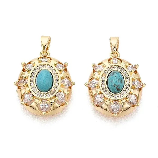 Dyed Synthetic Turquoise Pendants