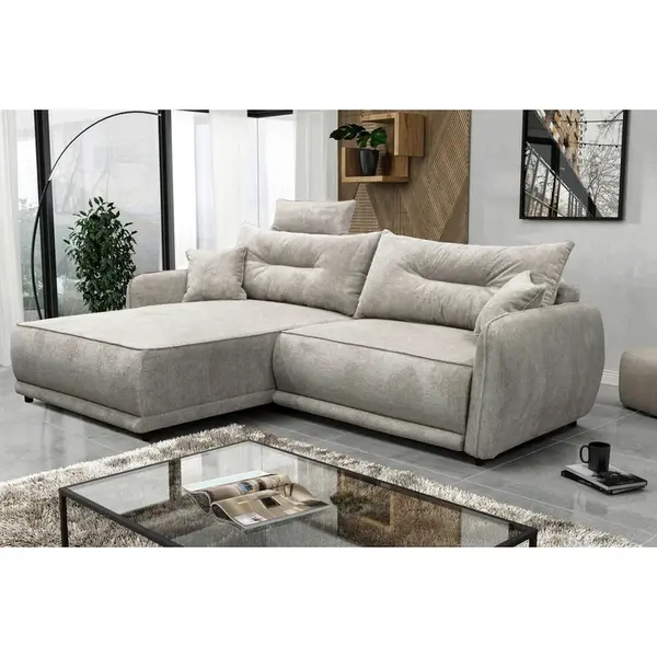 MID.YOU ROHOVÁ SEDAČKA, textil, šedavě hnědá