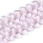 Baking Paint Transparent Glass Beads Strands