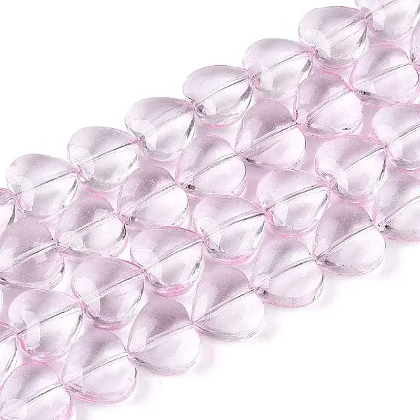 Baking Paint Transparent Glass Beads Strands