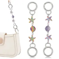 Shell & Starfish Alloy Enamel Link Purse Strap Extenders