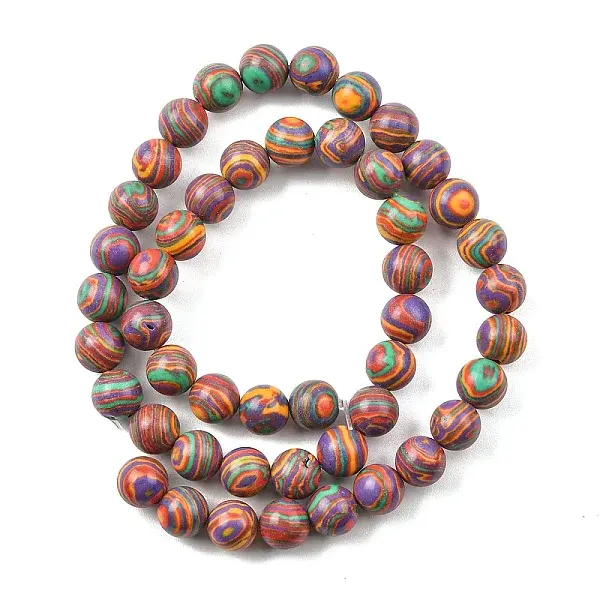 1 Strand Synthetic Malachite Dyed Beads Strands