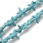 Synthetic Turquoise Dyed Beads Strands