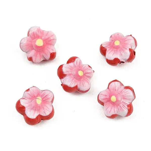 Printed Cinnabar Beads