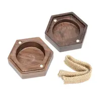 Hexagon Wood Rings Boxes