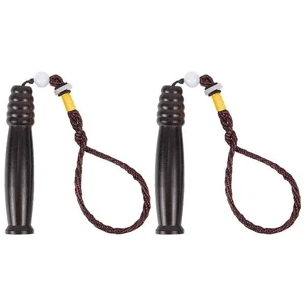 2Pcs Chinese Style Wood Toothpick Holders