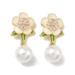 Brass Micro Pave Clear Cubic Zirconia Pendants