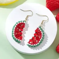 304 Stainless Steel Watermelon Dangle Earrings