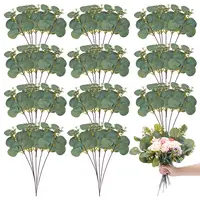 Silk Cloth & Plastic Artificial Eucalyptus Leaves