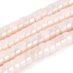 AB Color Plated Opaque Glass Beads Strands